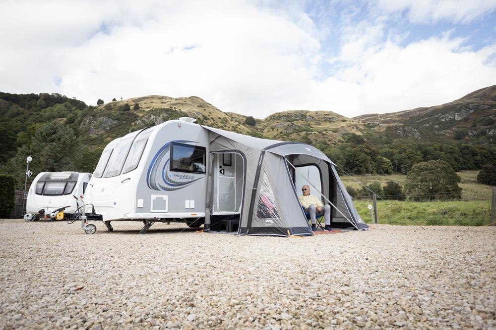 Vango Palma Air 330 Caravan Awning Inflatable Cloud Grey