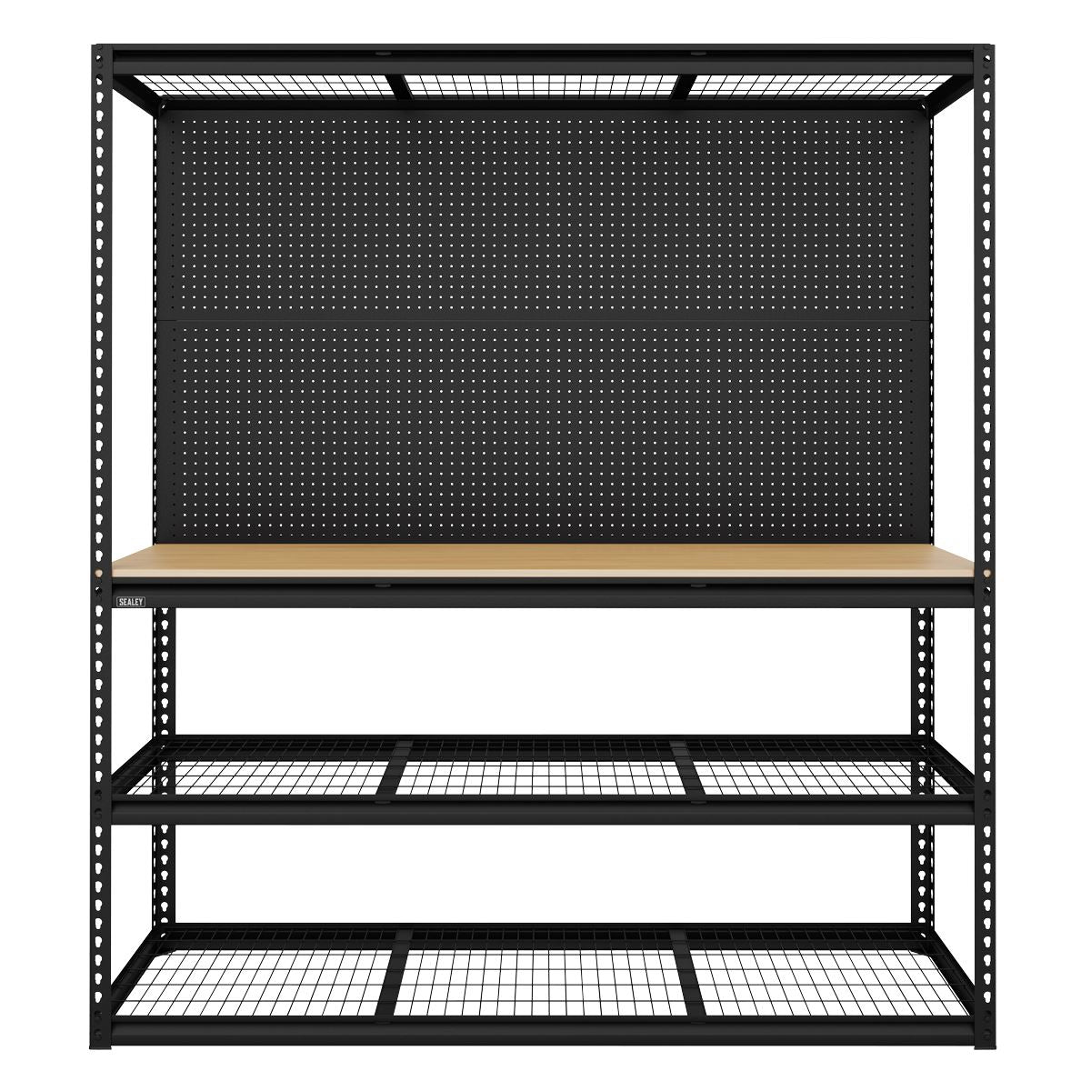 Heavy-Duty Modular Workbench Racking & Pegboard 1820mm 300kg Capacity Per Level