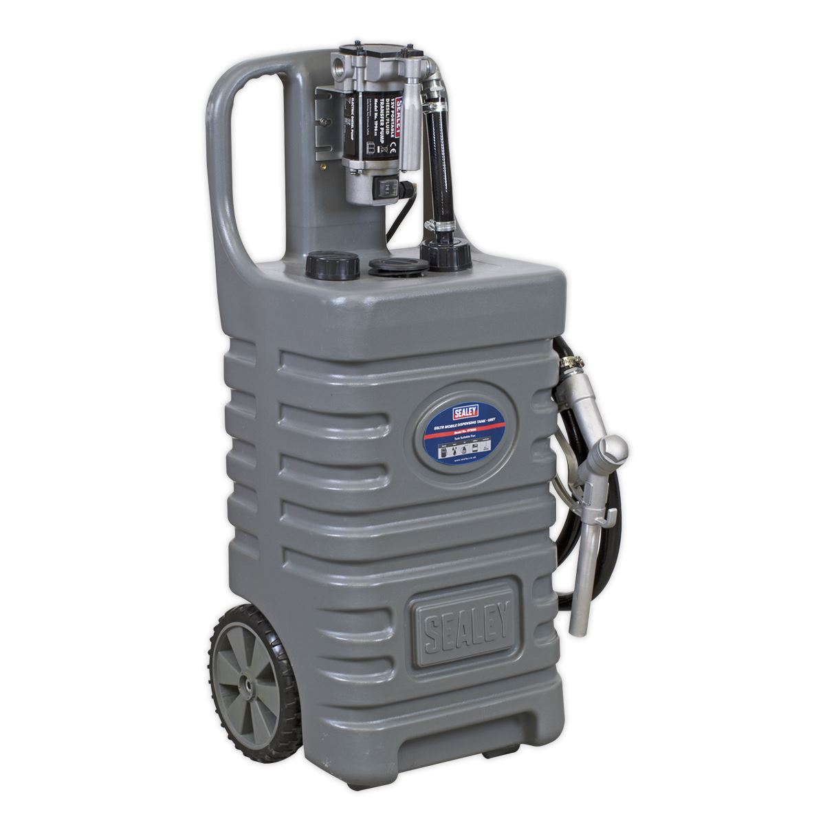 Sealey Mobile Dispensing Tank 55L with Diesel Pump Grey DT55GCOMBO1
