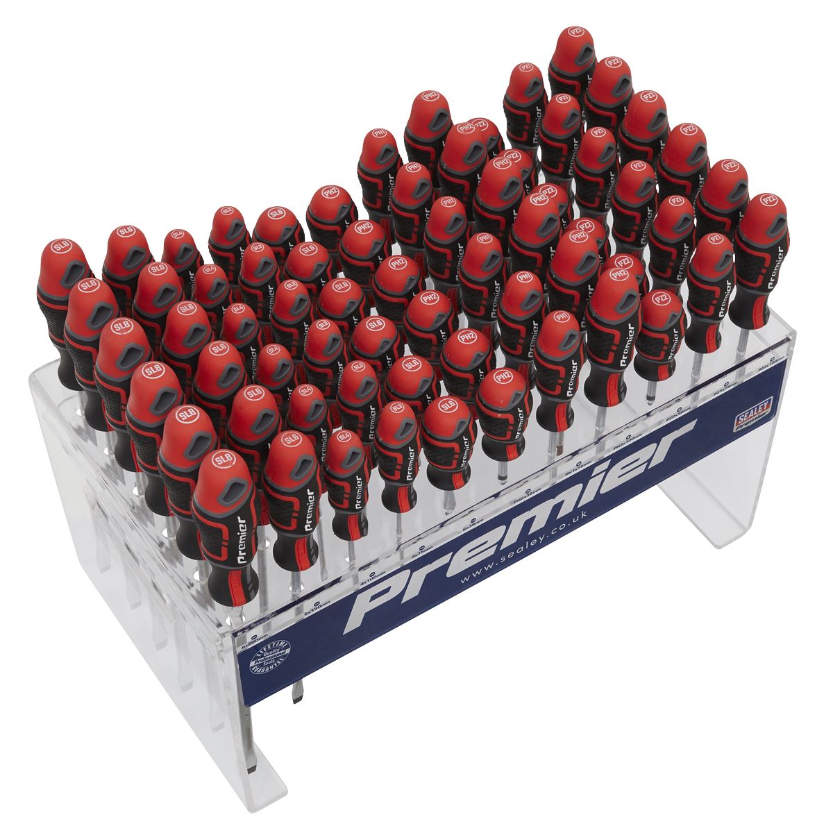 Sealey Premier Premier GripMAX Individual Screwdrivers Countertop Display 66pc