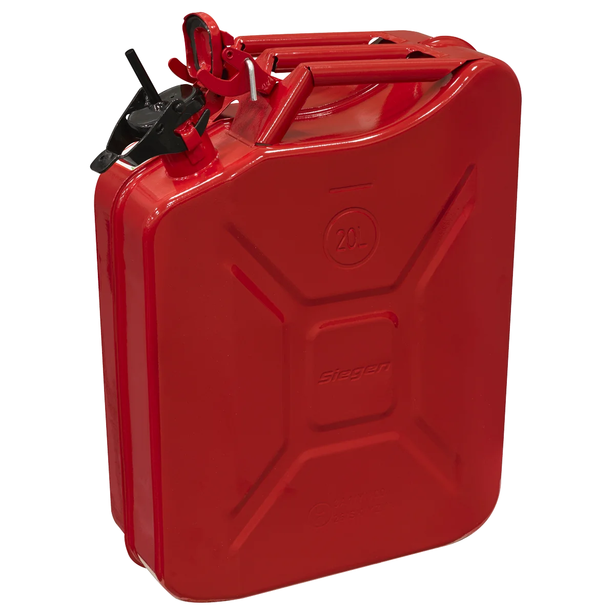 Sealey Jerry Can 20L Red Steel Fuel Container