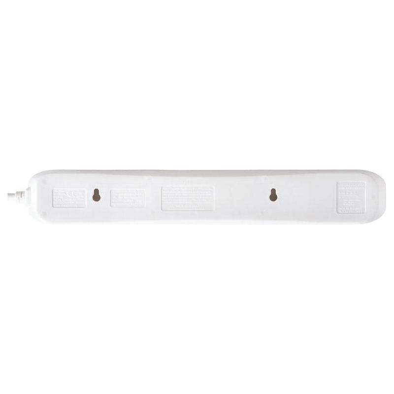 Masterplug Extension Lead 240V 6-Gang 13A White Surge Protected 2m