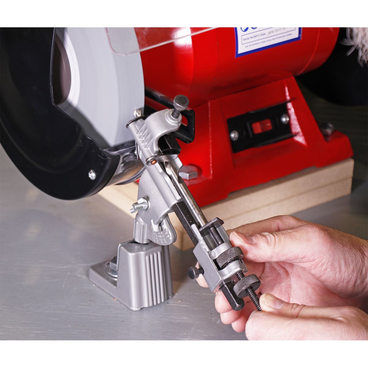 Sealey Drill Bit Sharpener Grinding Attachment Bench Grinder Garage Workshop