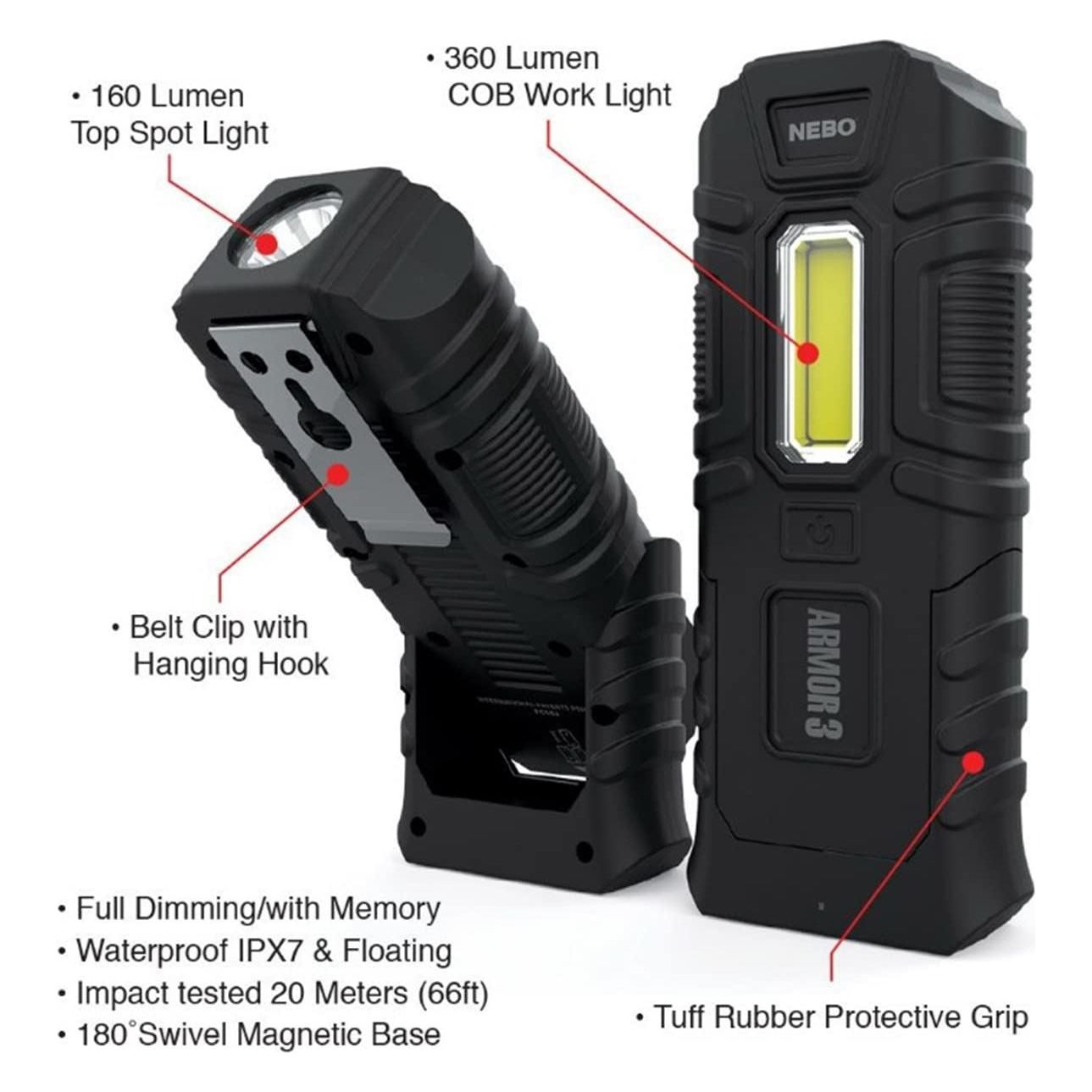 NEBO Armor 3 Torch (order in multiples of 16) NE6526