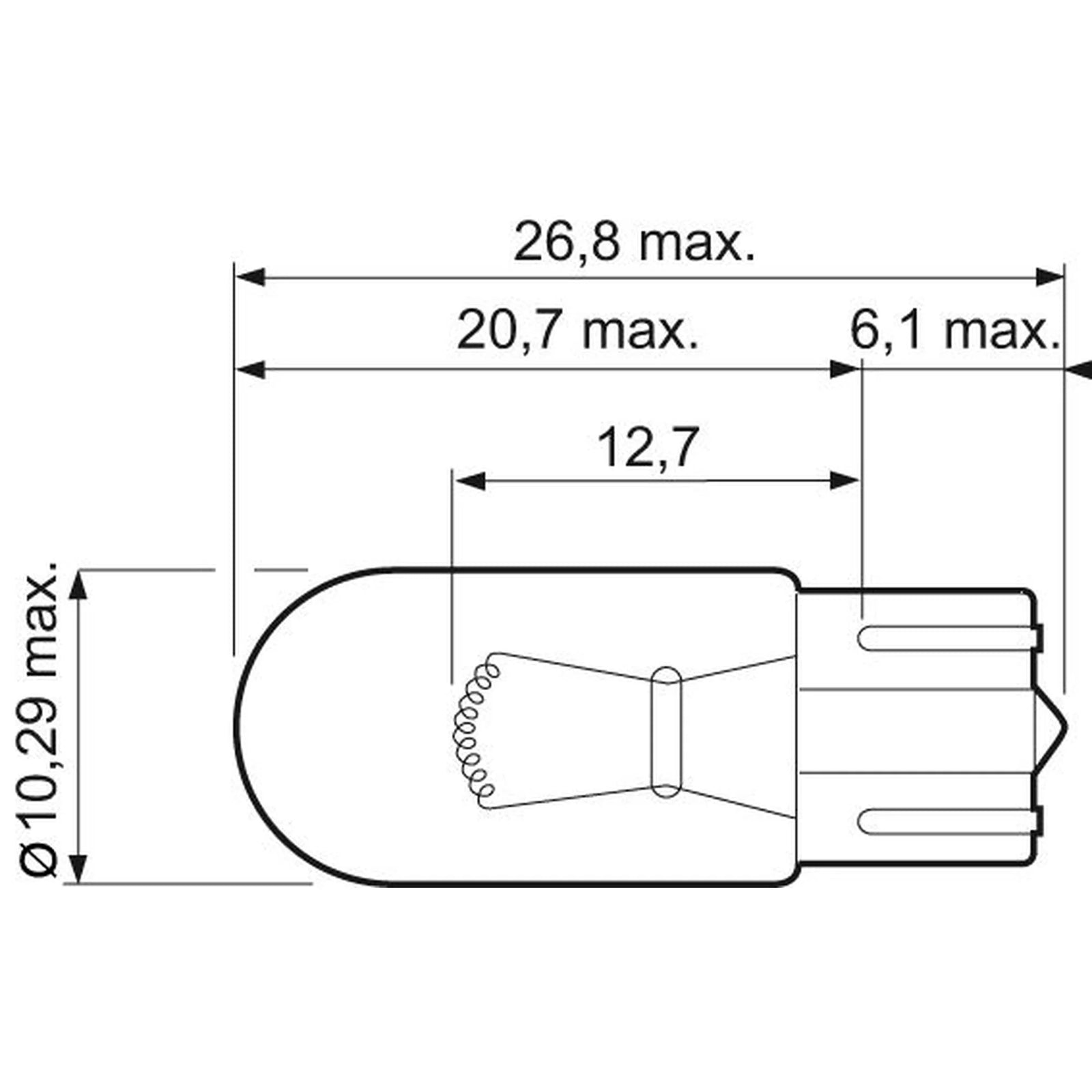 Valeo Indicator Turn Signal Bulb W2.1x9.5d 12V 5W 032211
