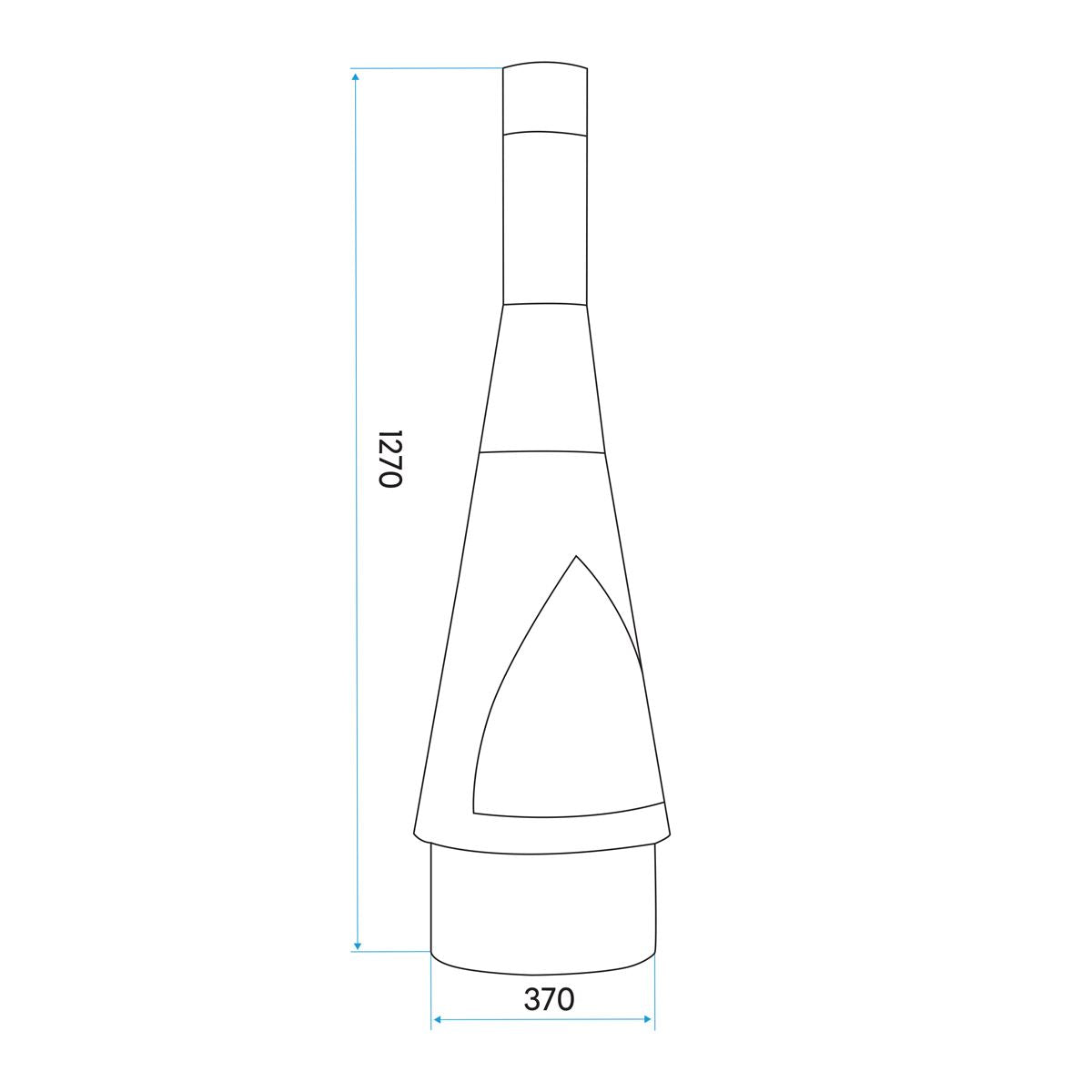 Dellonda Outdoor/Garden/Patio Conical Chiminea Fireplace Fire Pit Heater H127cm
