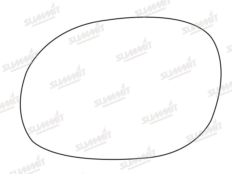 Summit Non-Heated Base Plate With Standard Mirror Glass fits Peugeot 206 LHS