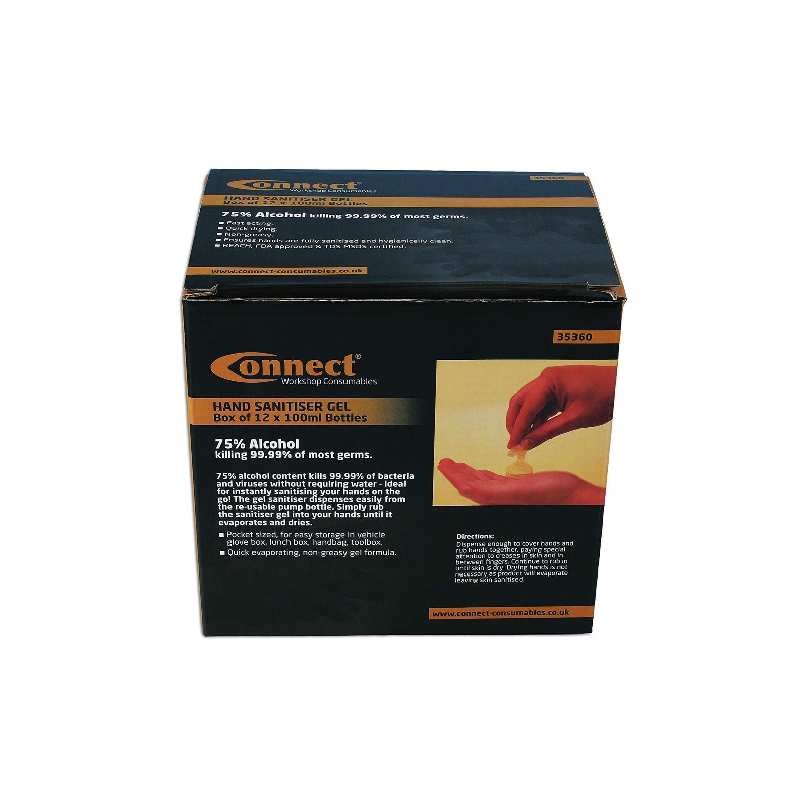 Connect Hand Sanitiser Gel 100ml Bottles 35360