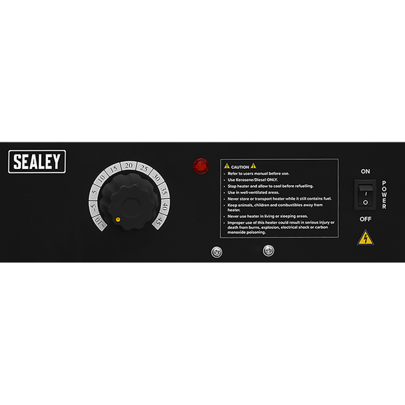 Sealey Space Warmerï Paraffin/Kerosene/Diesel Heater 205000Btu/hr with Wheels