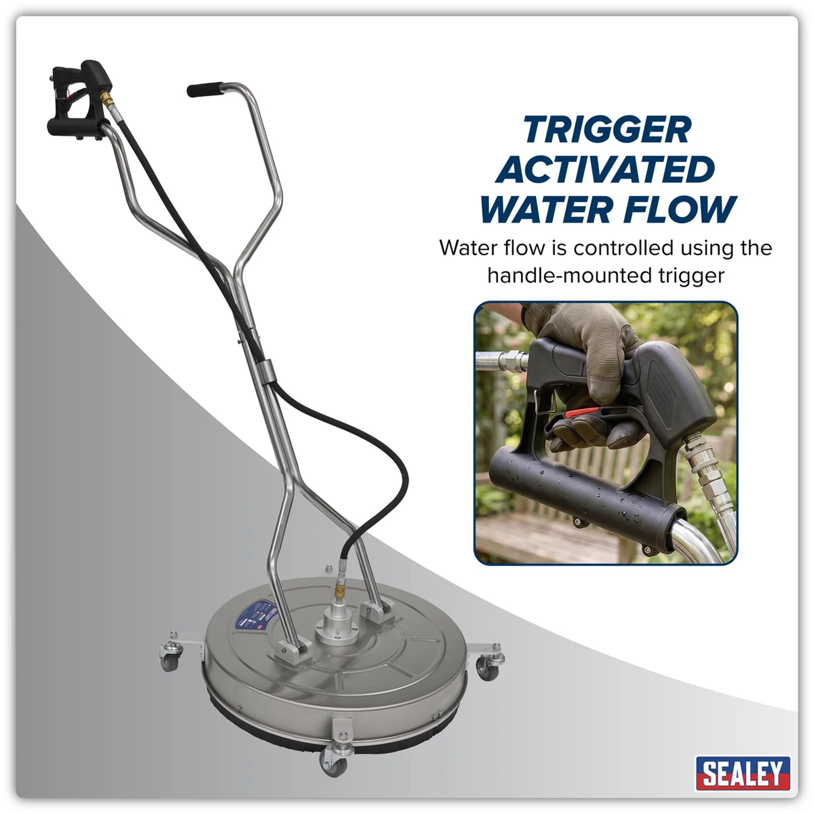 Sealey 24" Surface Cleaner PWAK24 with Dual Handle & Rotating Spray Bar