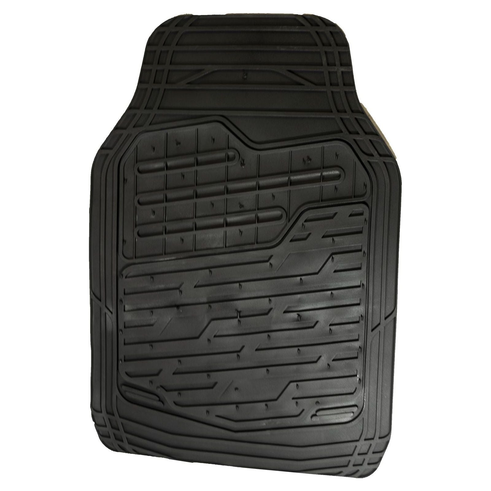 Streetwize SWCM125 Adonia 4 piece Rubber Mat Set with "Metallic" Red Heel Pad
