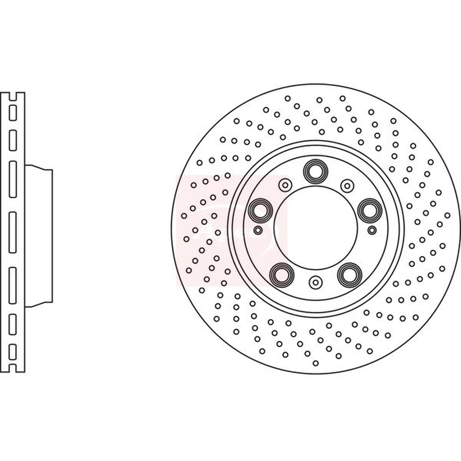 Apec 2 x Perforated/Vented Front Brake Discs DSK2467