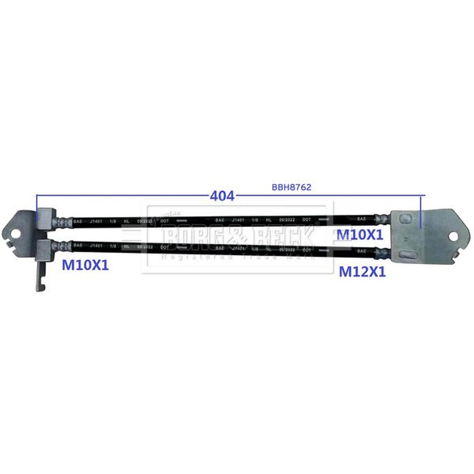 Borg & Beck Brake Hydraulic Hose Line inner BBH8762