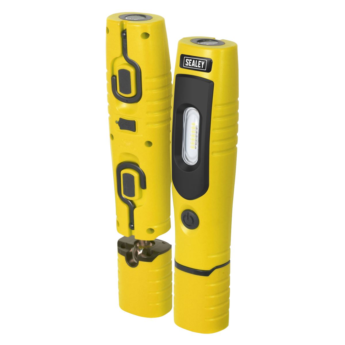 Sealey Yellow Rechargeable 360° Inspection Lamp 7 SMD+3W LED Lithium-ion