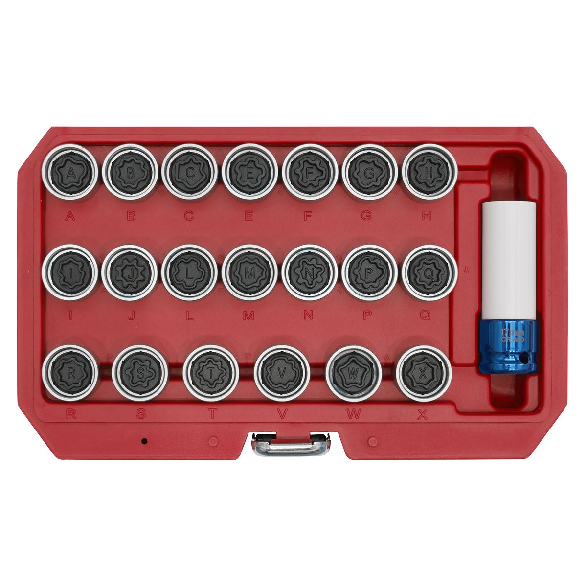 Sealey Locking Wheel Nut Key Set 21pc Audi SX218