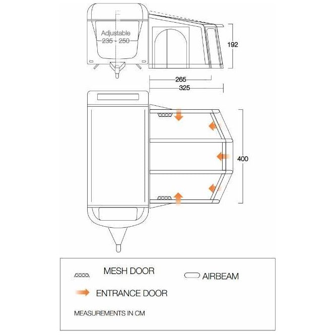 Vango Tuscany Air 400 Elements ProShield Caravan Awning