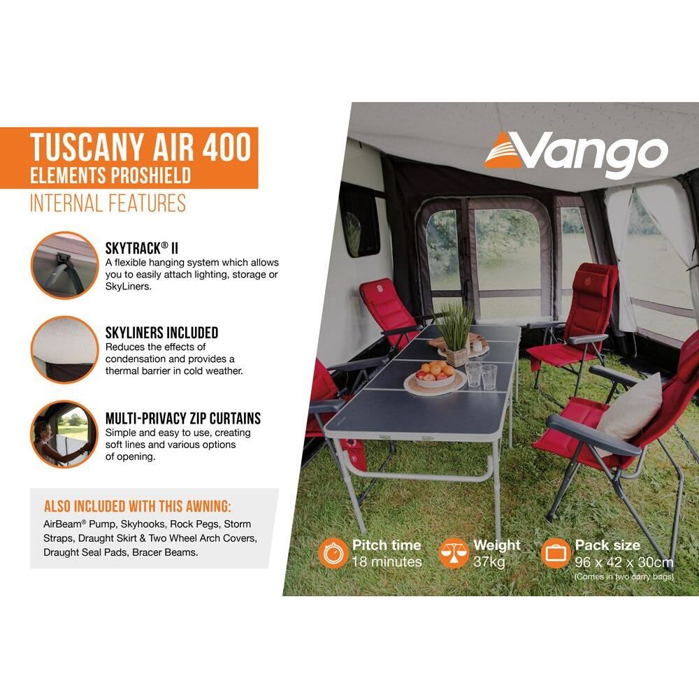 Vango Tuscany Air 400 Elements ProShield Caravan Awning