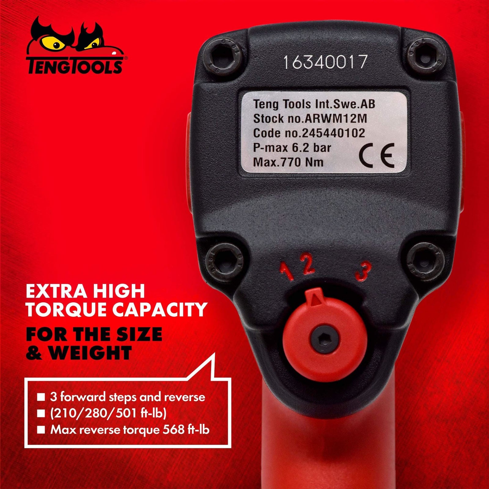 Teng Tools 1/2" Mini Air Impact Wrench
