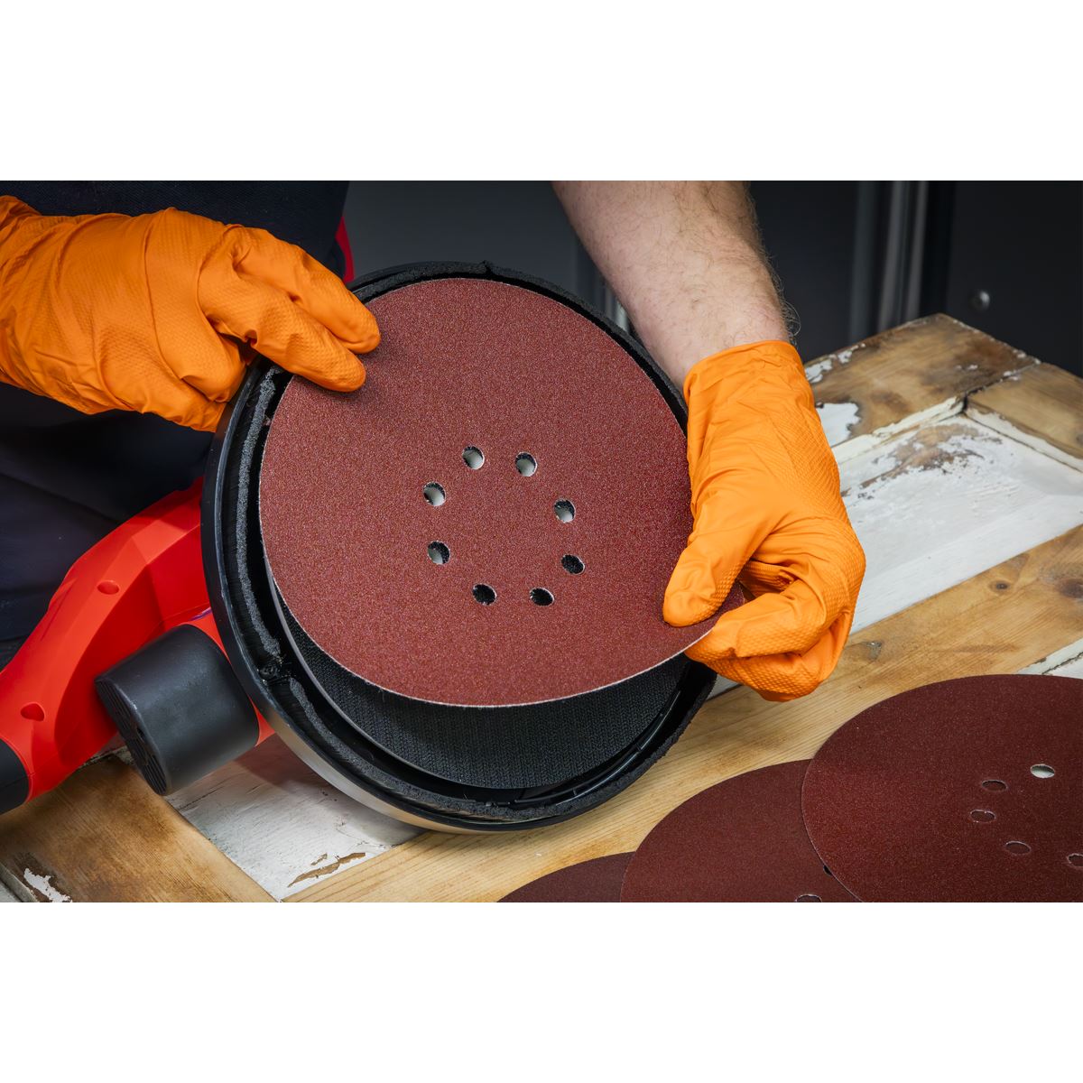 Sealey Hook-and-Loop Sanding Disc Set 225mm 5pc SSD05