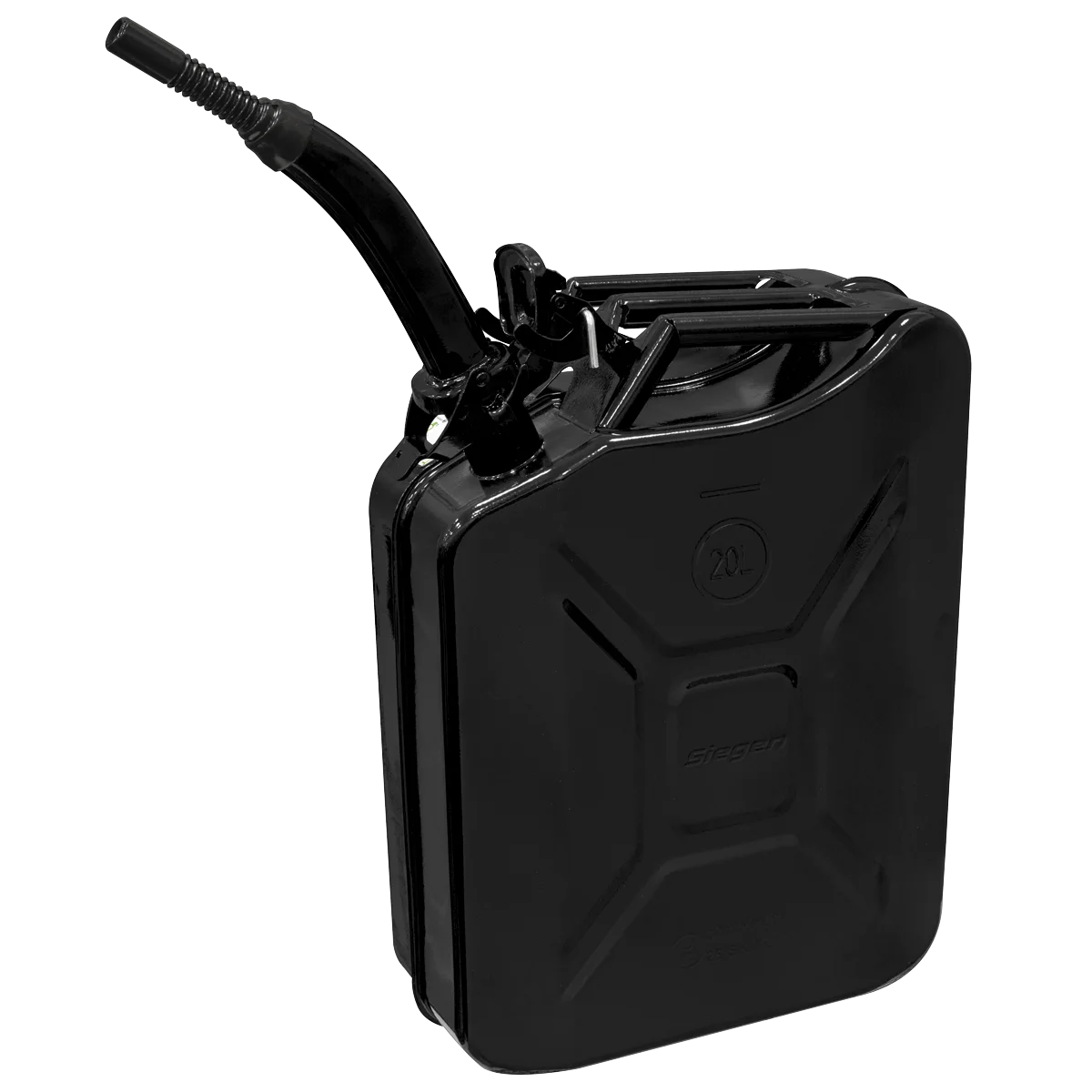Sealey Siegen Jerry Can 20L Black Steel Fuel Container