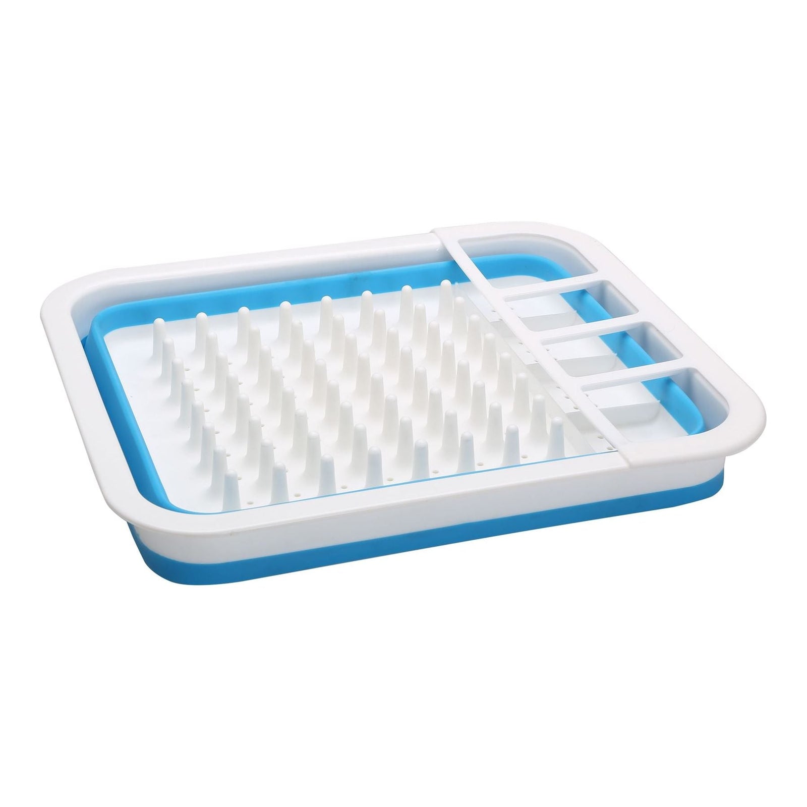 Collapsible-wares dish rack with cutlery holder K0201