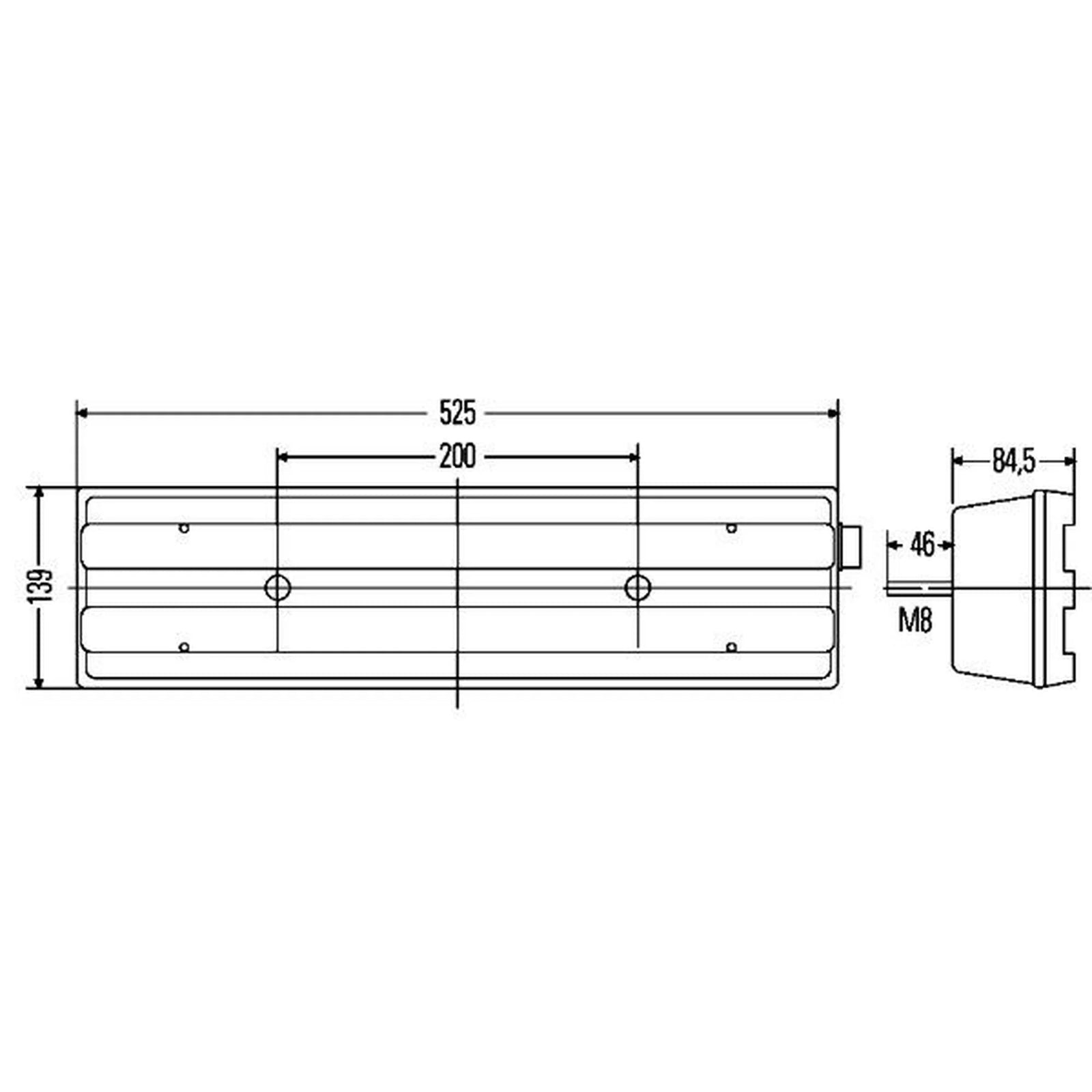 Hella Tail Light / Lamp R10W Left 2VD 007 500-411