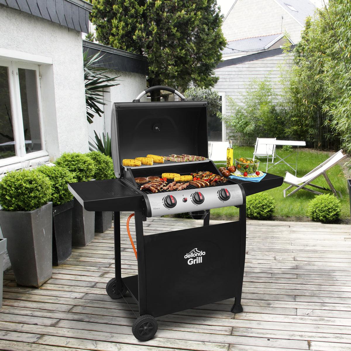 Dellonda 3 Burner Gas BBQ