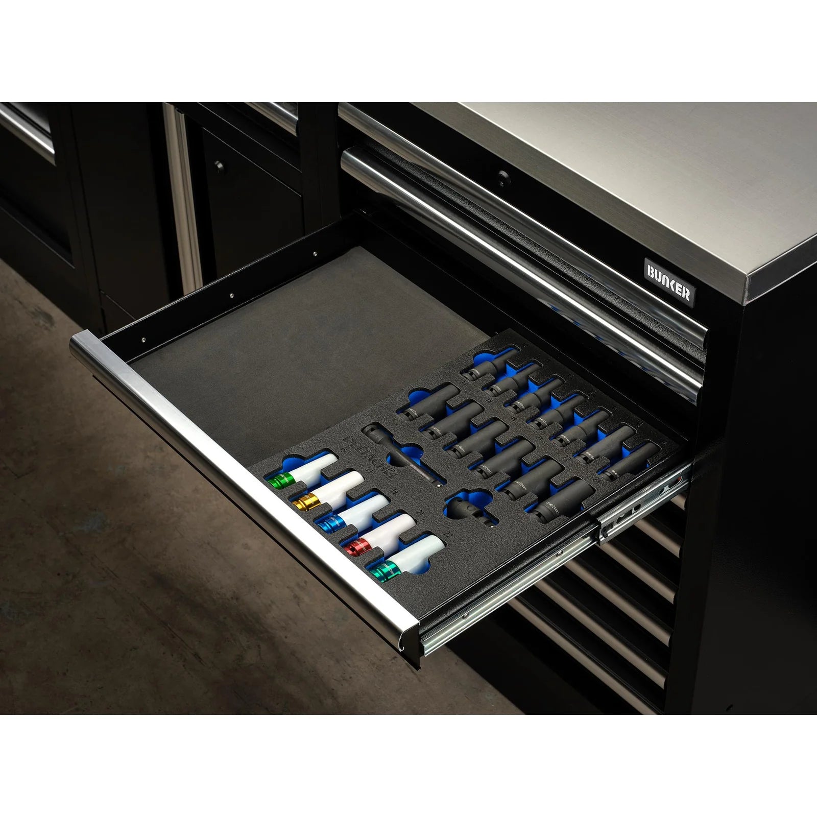 BUNKER Impact Socket Set in EVA Foam Inlay, 1/2" (20 Piece) - DELTACH-561025