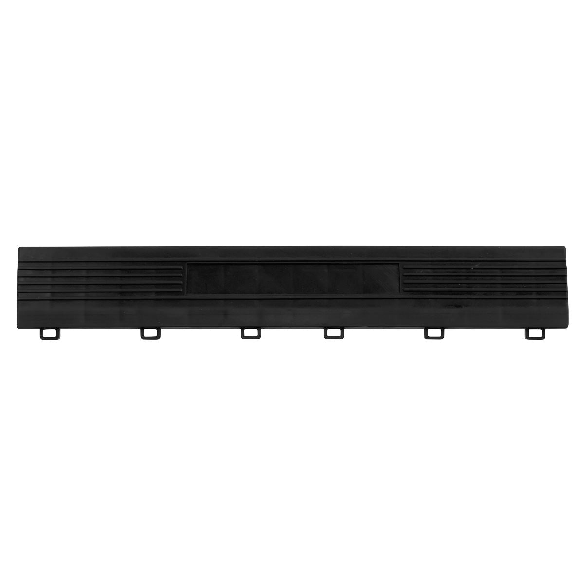 Sealey Polypropylene Floor Tile Edge 400 x 60mm Black Female Pack of 6 FT3EBF