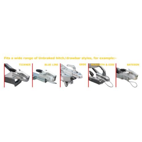 SAS Fort U Unbraked Trailer Hitch Lock, Erde 153 193 213, A Frame Drawbar, M&E