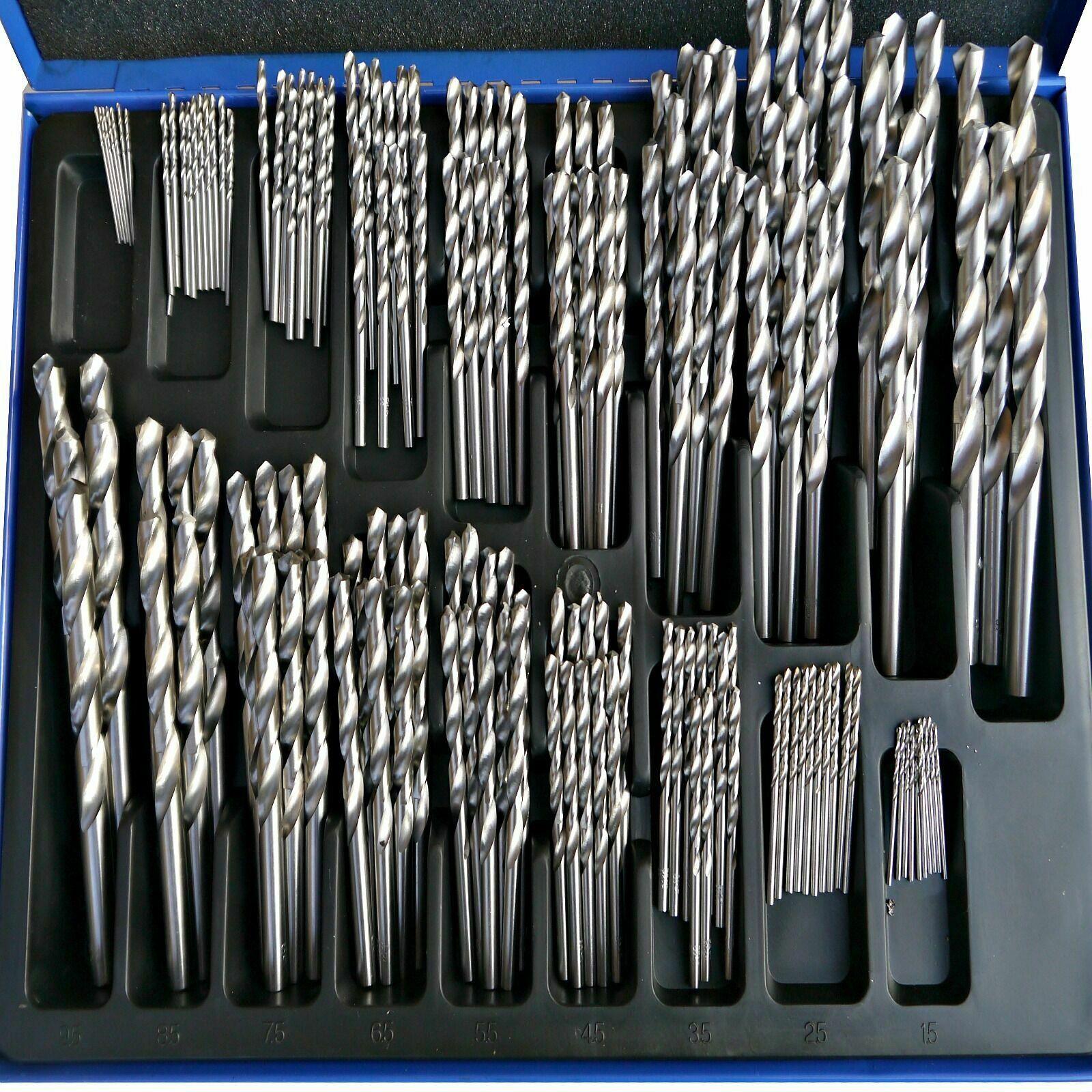 170pc HSS Engineering Drill Set Precision Steel 1 - 10mm Steel Case