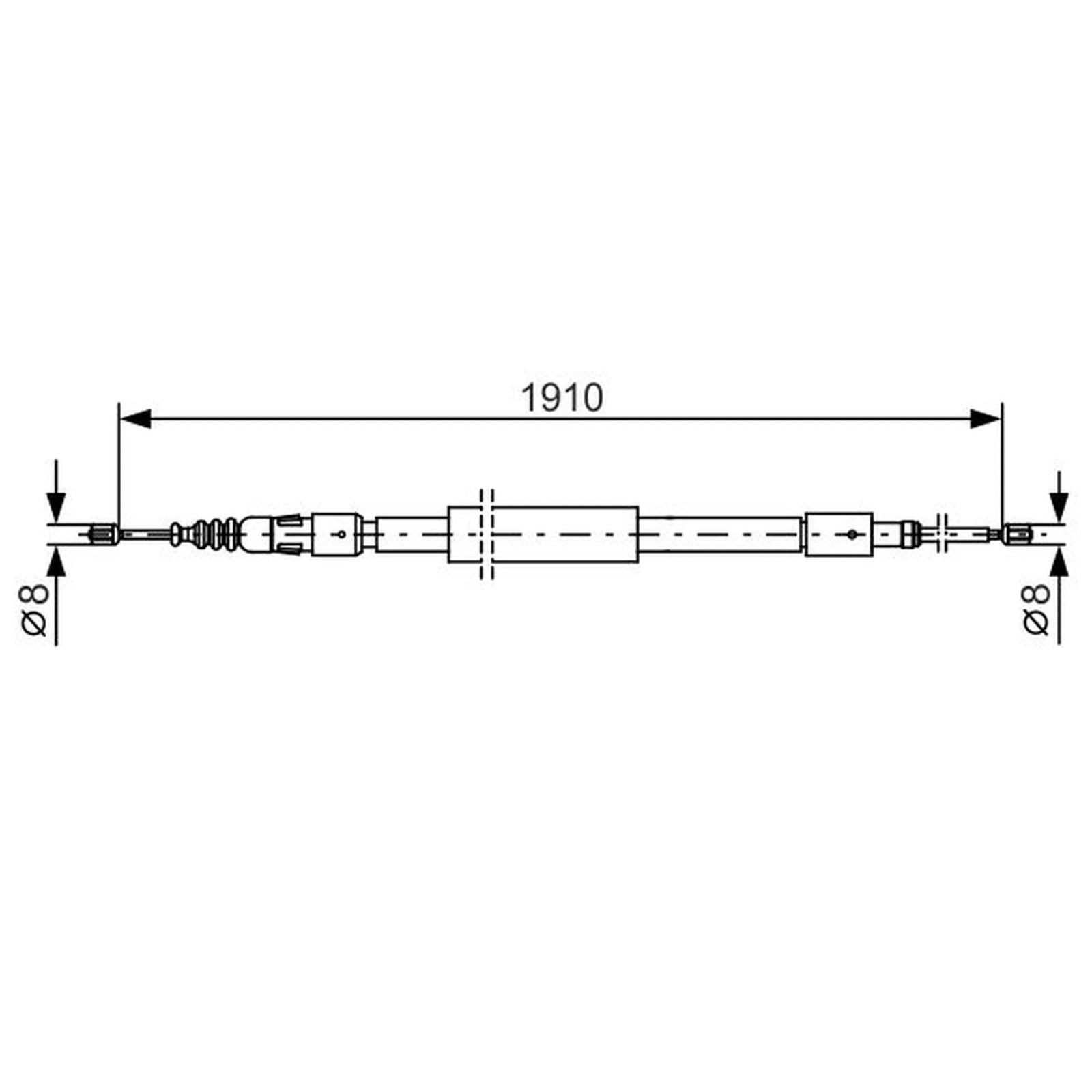 Bosch Handbrake Cable Right Rear 1 987 482 318