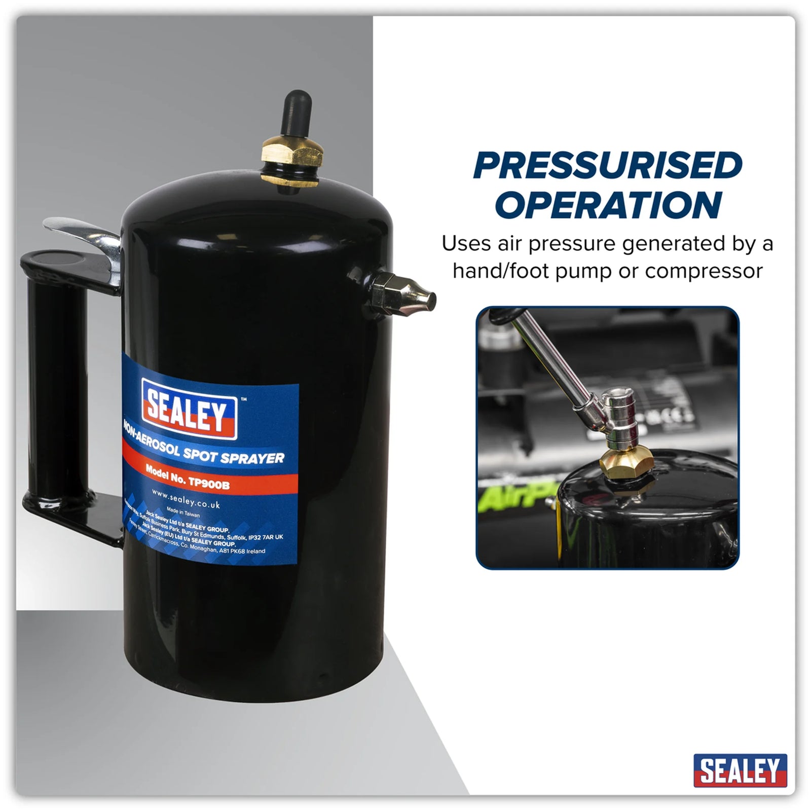 Sealey Black Non-Aerosol Spot Sprayer 1L TP900B