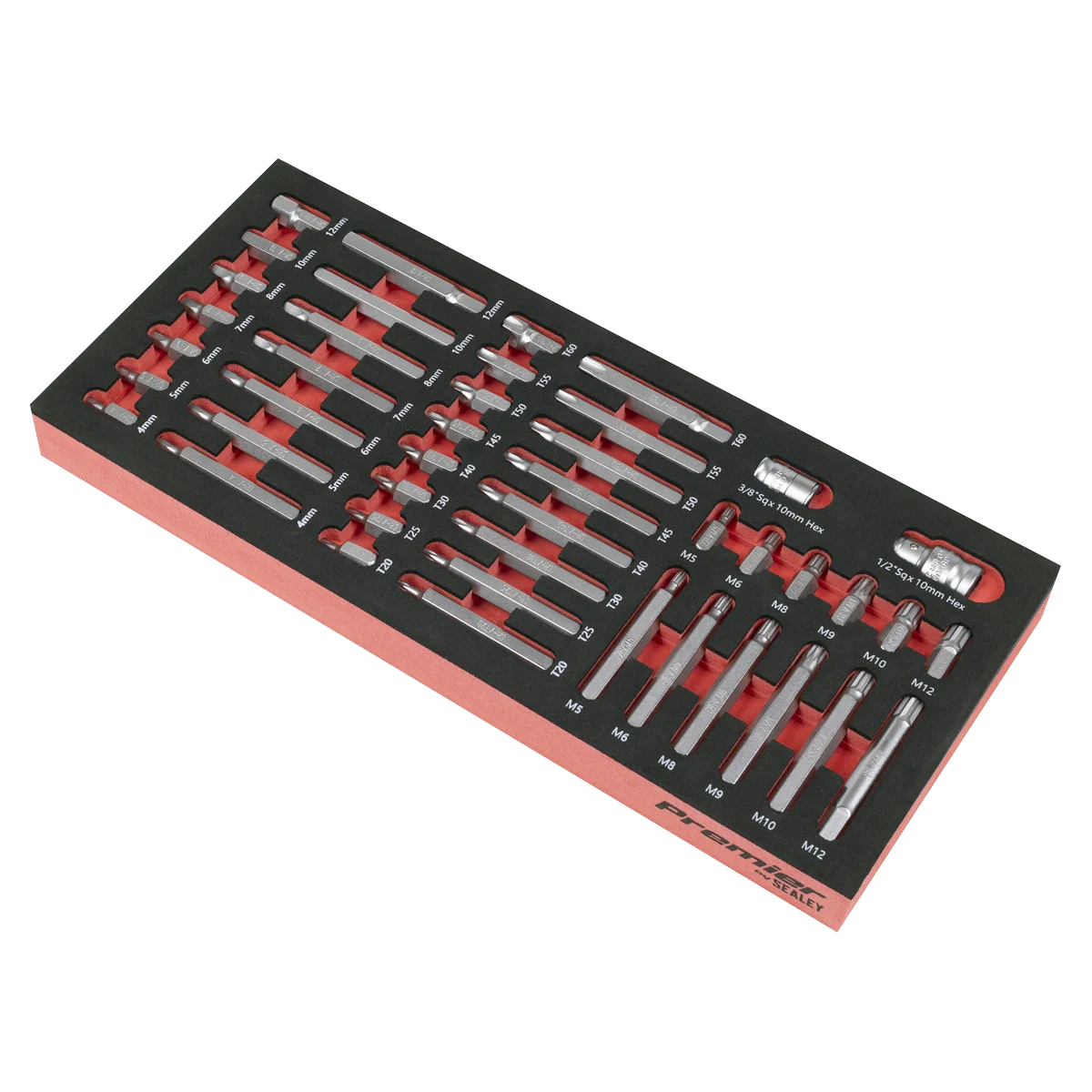 Sealey Premier Bit Set 44 Piece TBT60 with Tool Tray
