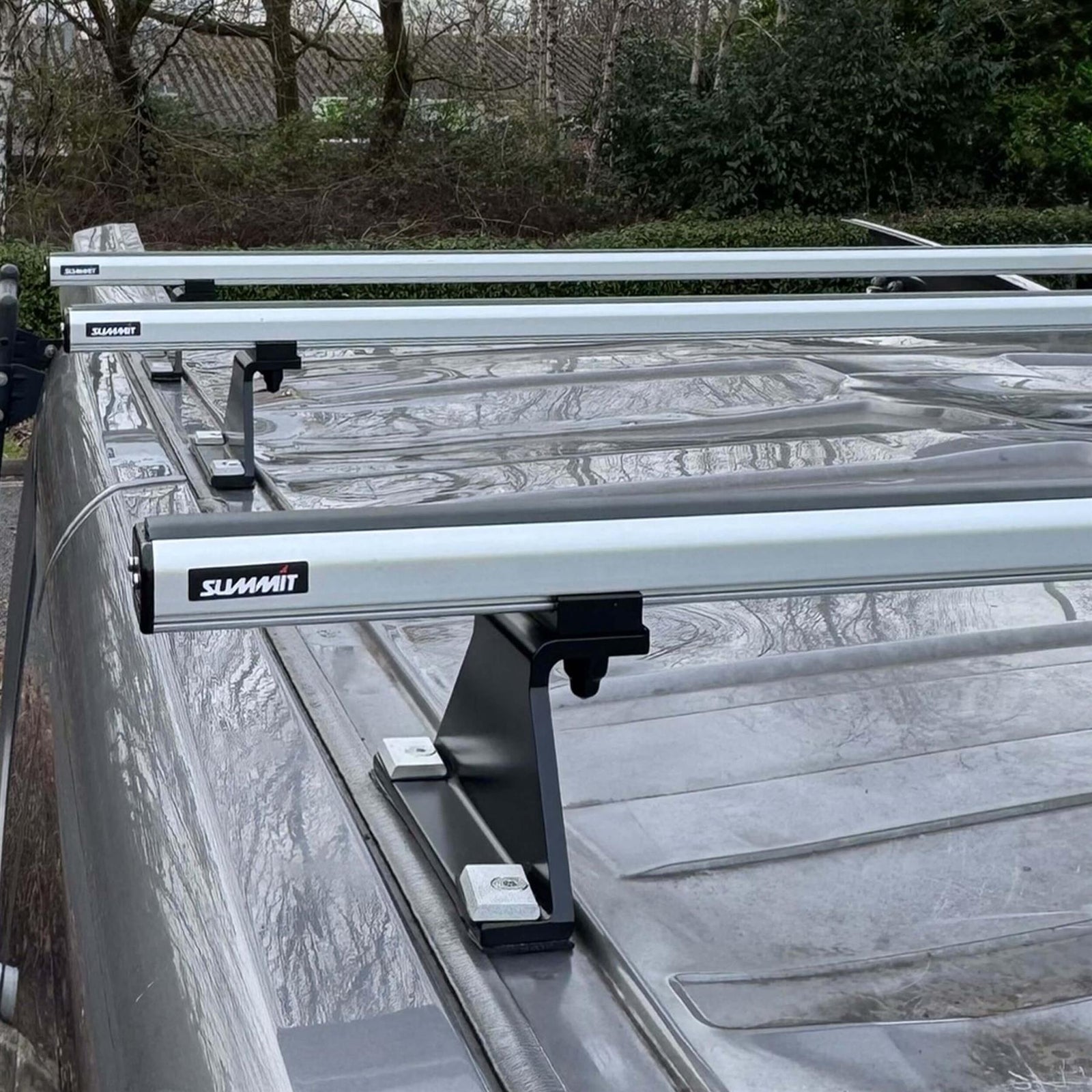 Summit Commercial 3 x Aluminium Fixed Point Roof Bars Rack 1.5m SULC-007