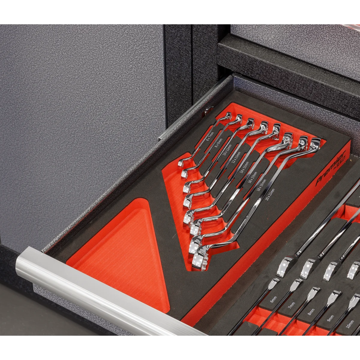 Sealey Premier Deep Offset Spanner Set 8 Piece with EVA Foam Tray