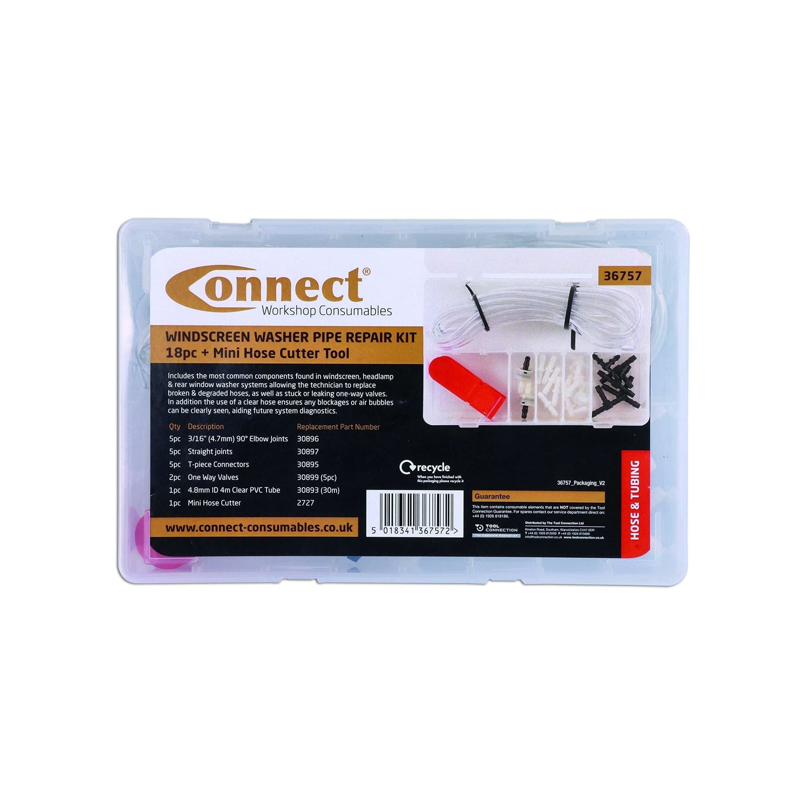 Connect Windscreen Washer Pipe Repair Kit 36757