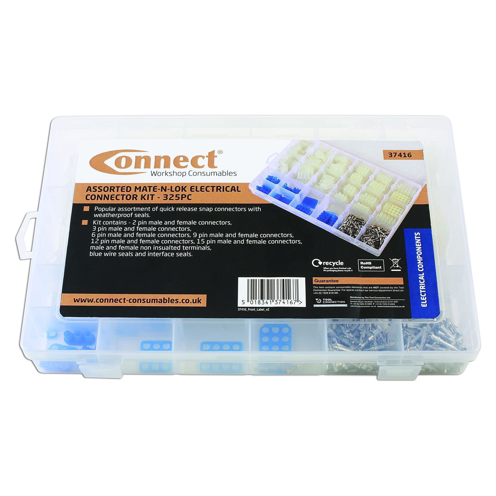 Connect Assorted Mate-N-Lok Electrical Connectors Kit 325pc 37416