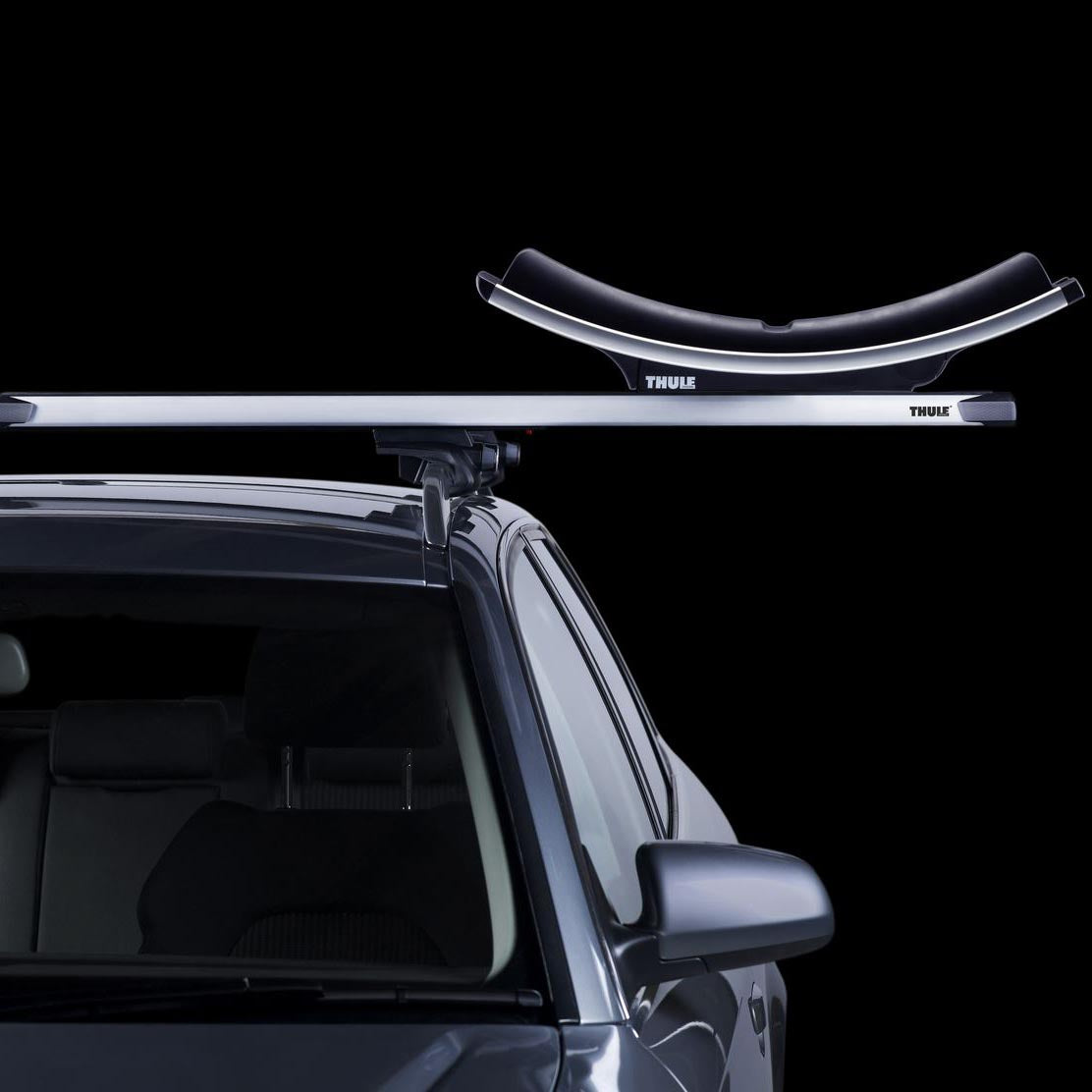 Thule SlideBar Evo Roof Bars Aluminum fits Ford Transit Custom Van 2013-2024 4-dr with Fixed Points
