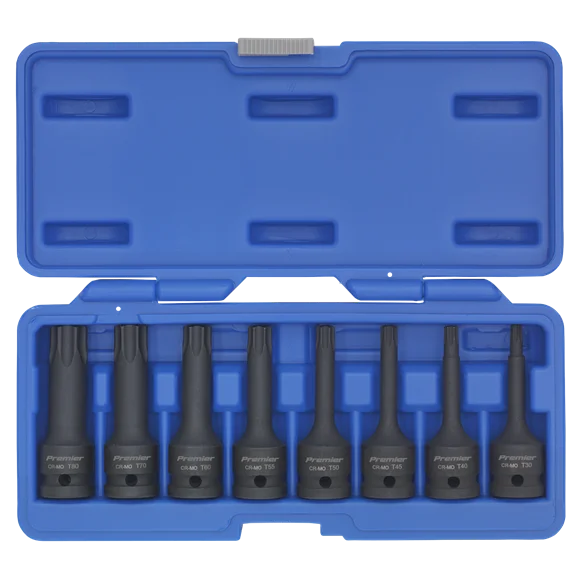 Sealey Impact TRX-Star* Socket Bit Set 8pc 1/2"Sq Drive AK5602