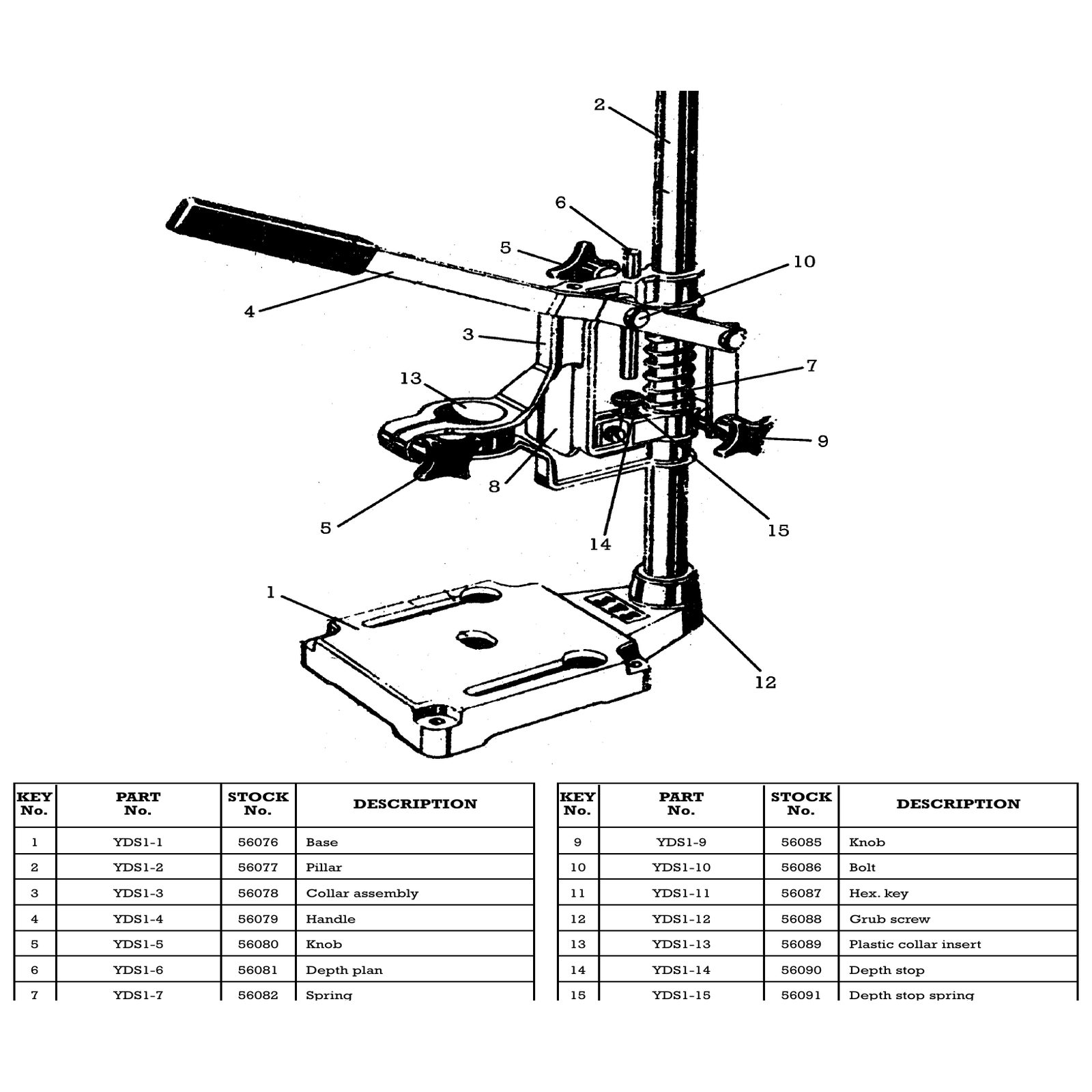 Draper Collar Assembly for YDS1-3 Models 56078
