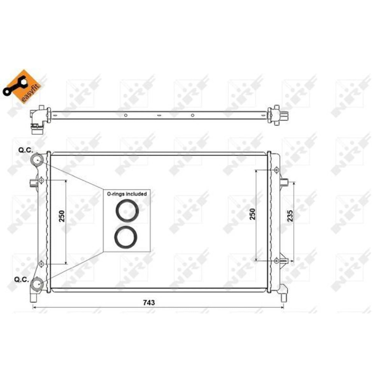 NRF Engine Radiator 53404