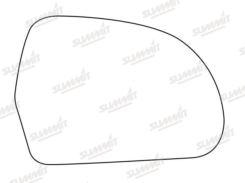 Summit Stick-On Standard Mirror Glass fits Audi A3, A4, A5, A6 Skoda Octavia RHS