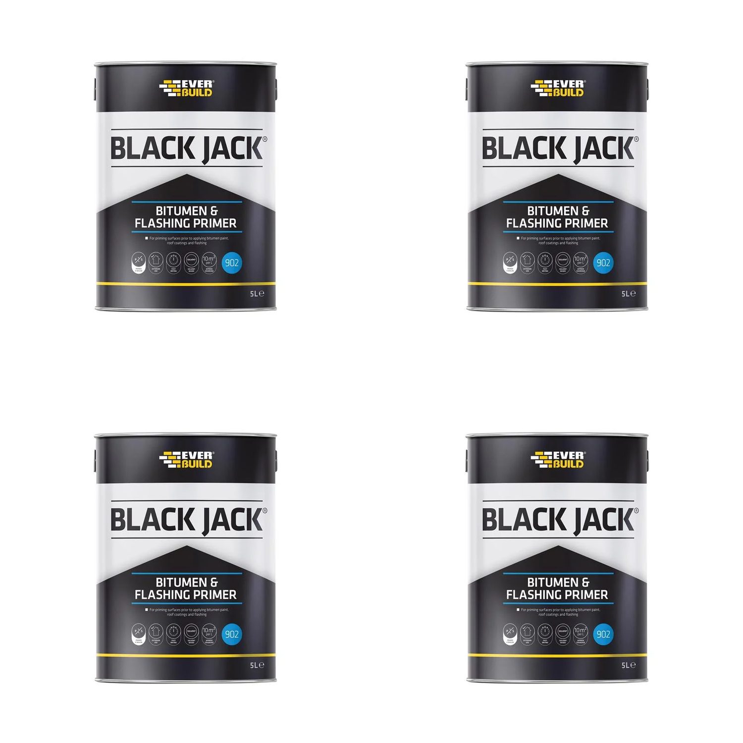 Everbuild Sika Black Jack® 902 Bitumen & Flashing Primer 5 litre - 852671