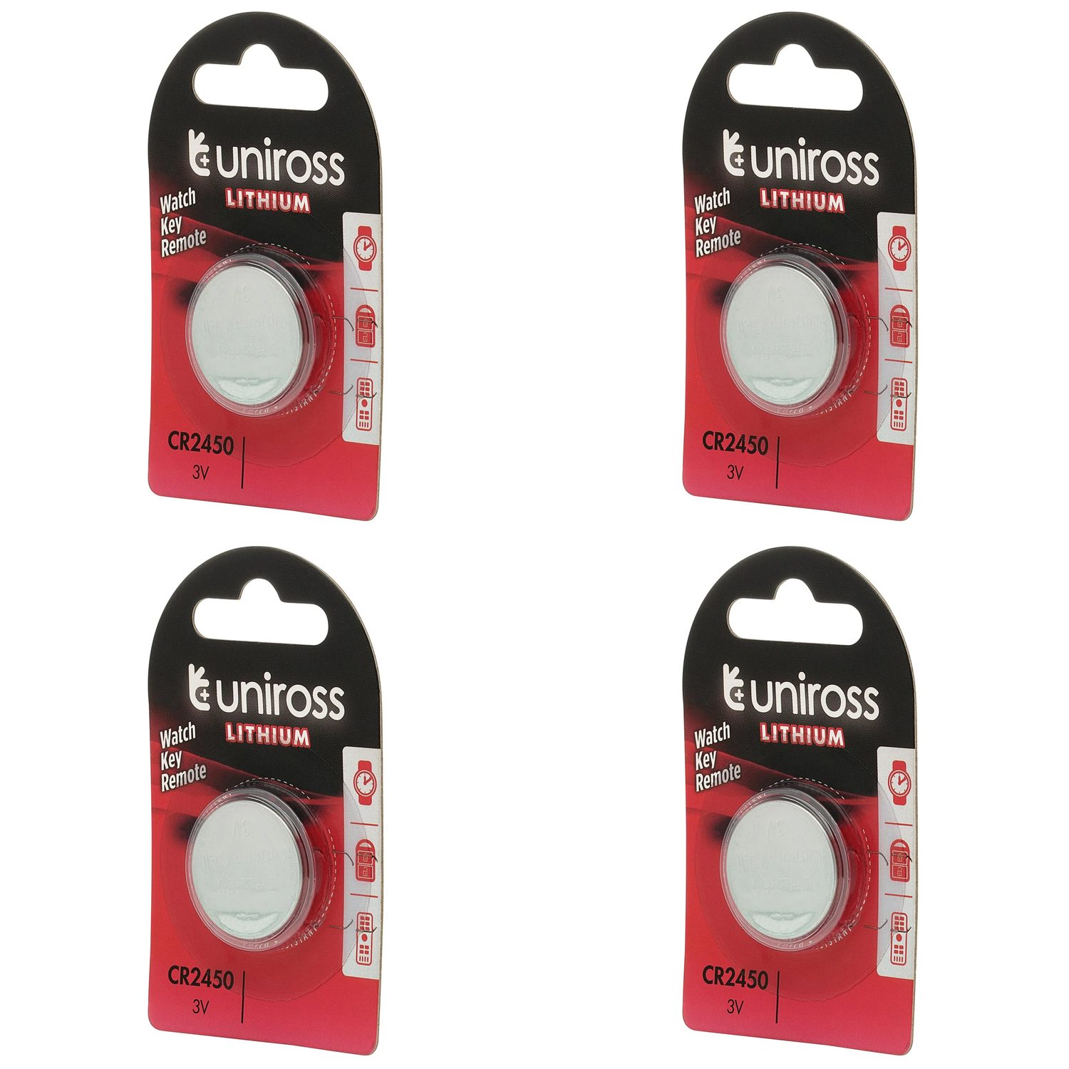 20 Piece Uniross Lithium Coin Cell CR2450 Battery - U1CR2450