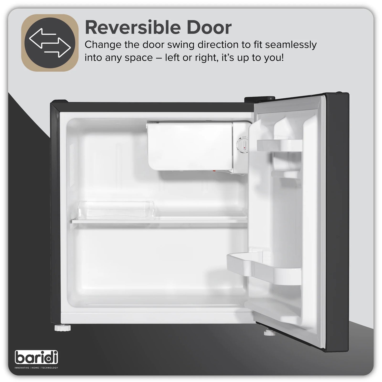 Baridi Tabletop Fridge DH257 46L Capacity with Ice Box