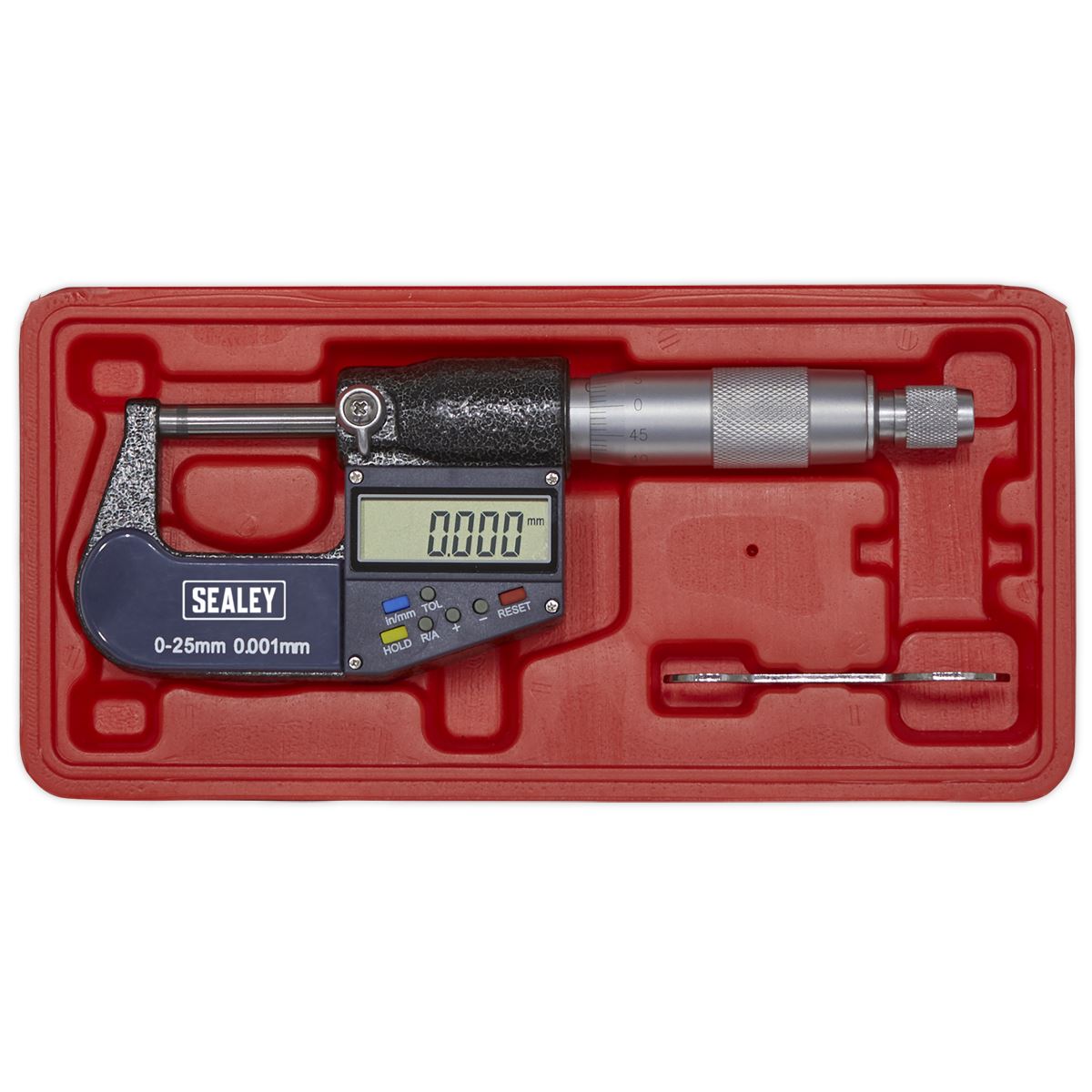 Sealey Digital External Micrometer 0-25mm(0-1")