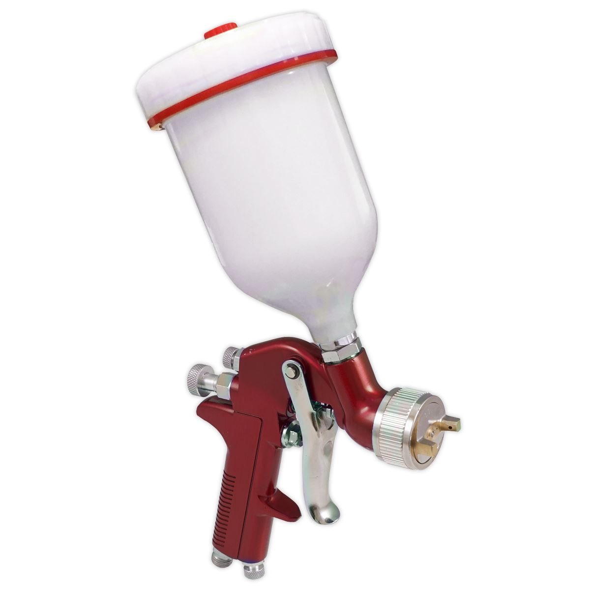 Sealey 1.4mm Set Up Gravity Feed Paint Spray Gun 600ml Pot Vehicle Car