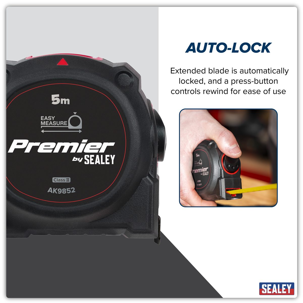 Sealey Premier Tape Measure 5m x 19mm Model AK9852