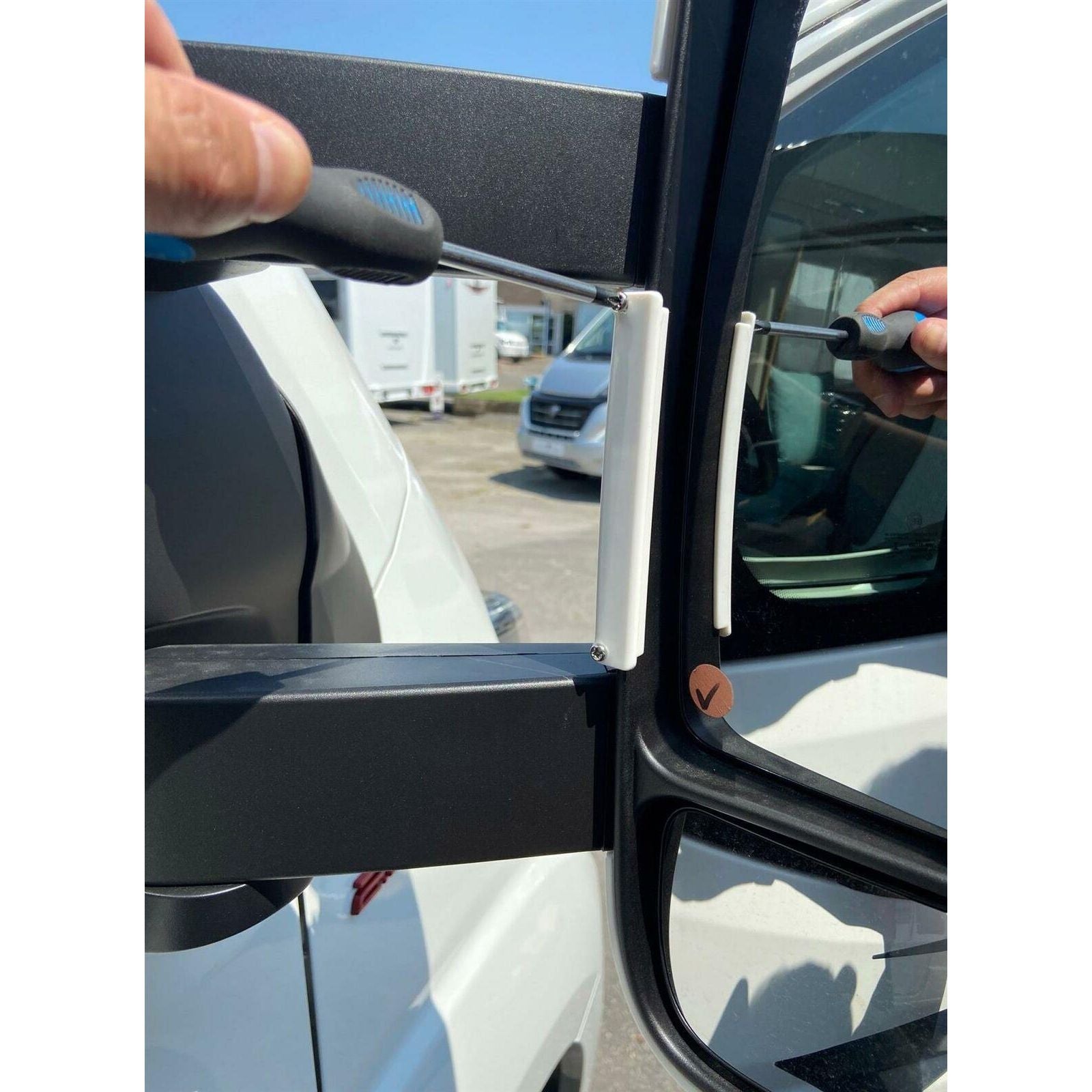 Milenco Mirror Protectors Ducato Boxer Relay Long Arm White Pair (new Model)